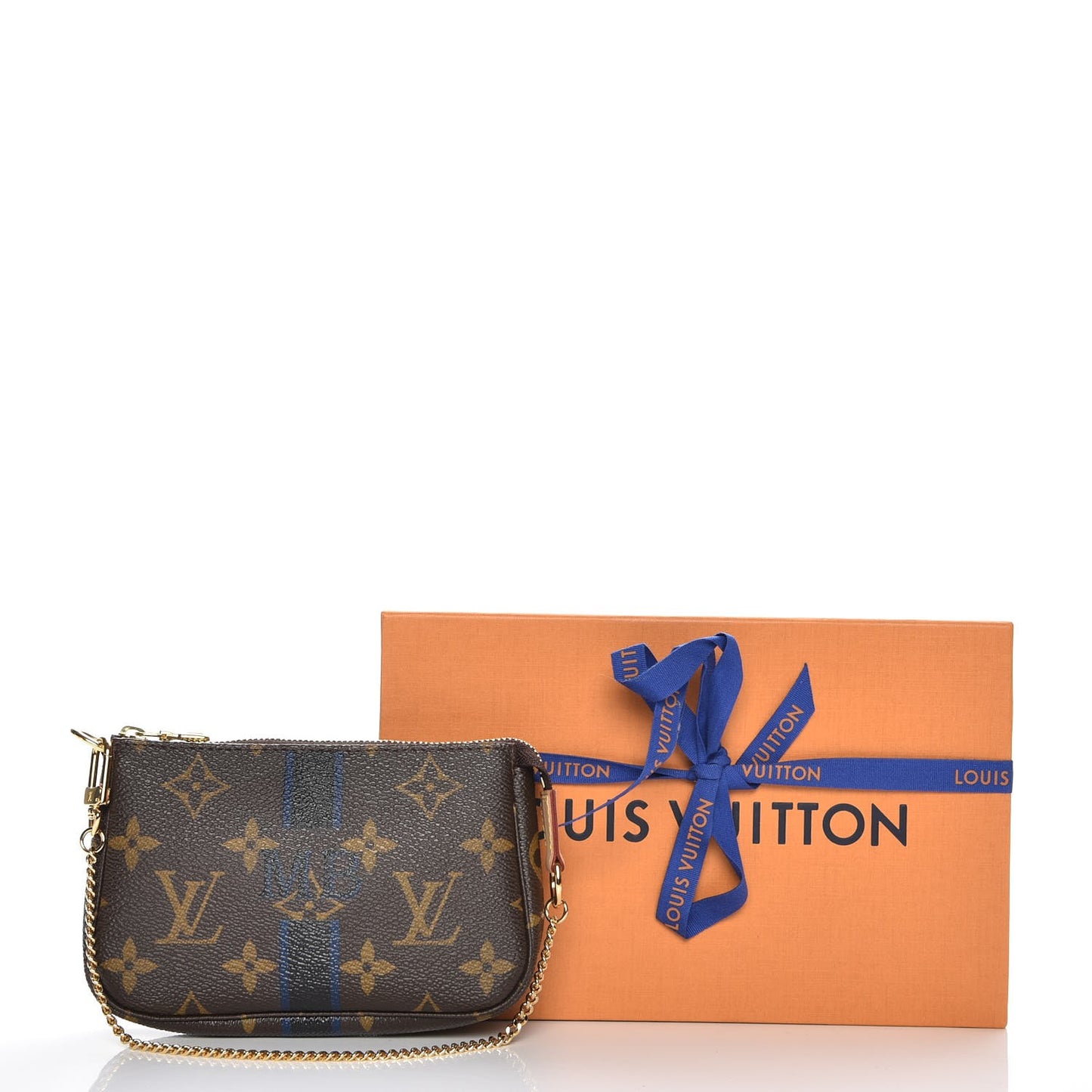 Monogram My LV Heritage Mini Pochette Accessories Black Blue Marine