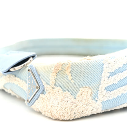 Prada Nylon Embroidered Drill Mini Re-Edition 2000 Bag Sky Blue White 9 of 11