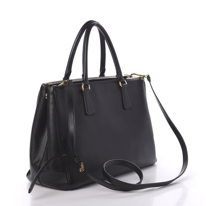 Prada Saffiano Medium Galleria Double Zip Tote Black 4 of 10
