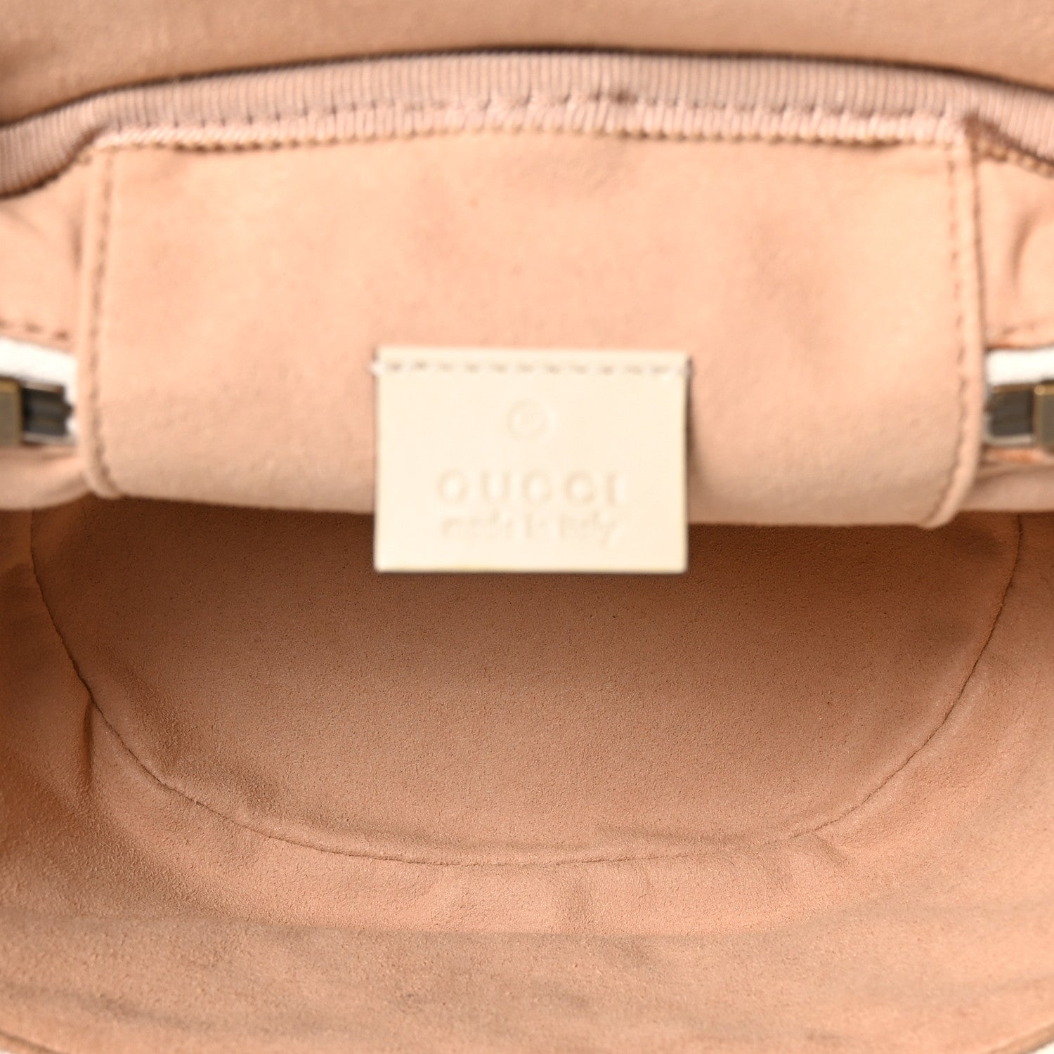 Gucci Calfskin Matelasse Mini GG Marmont Round Backpack White 5 of 10
