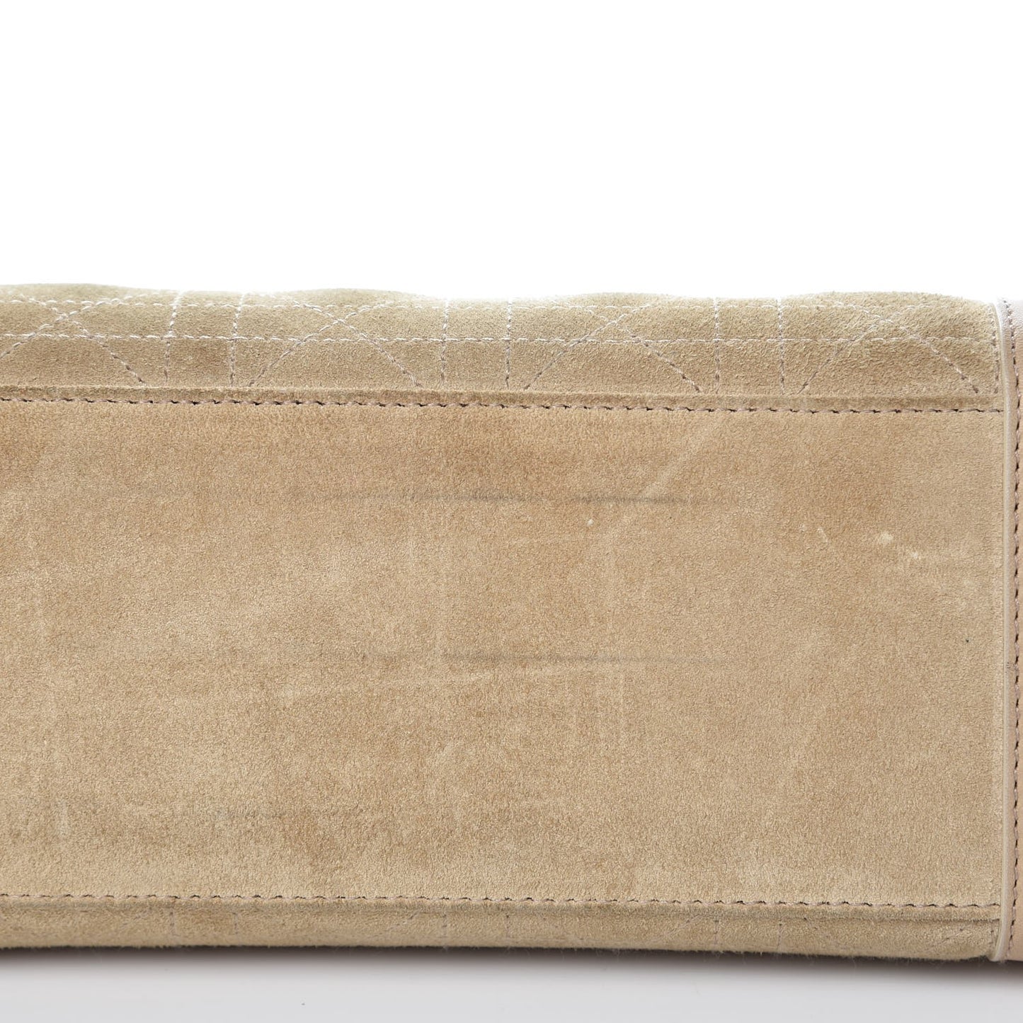 Suede Cannage Stitched East West Lady Dior Beige