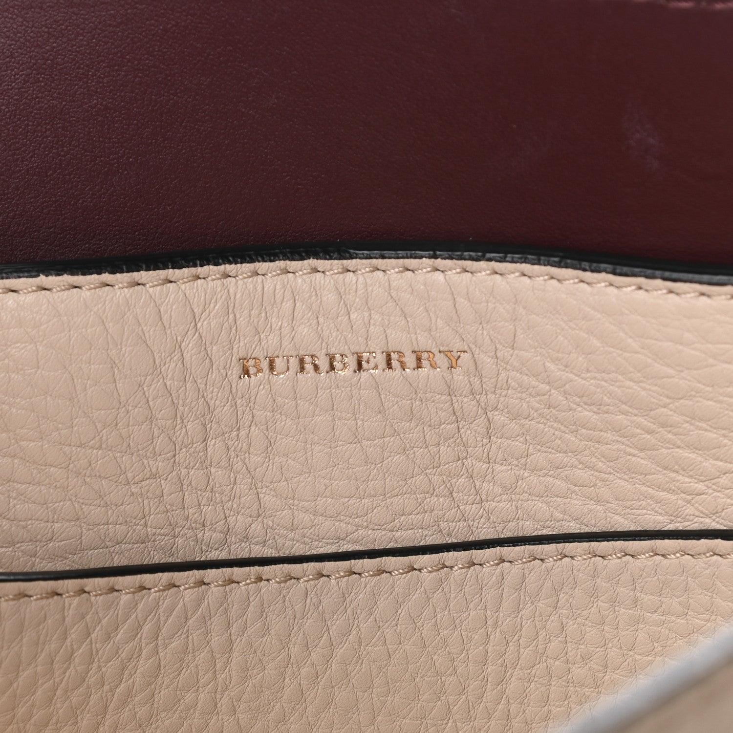 Burberry Soft Grain Calfskin Medium Belt Bag Ivory Mahogany Red 6 of 9