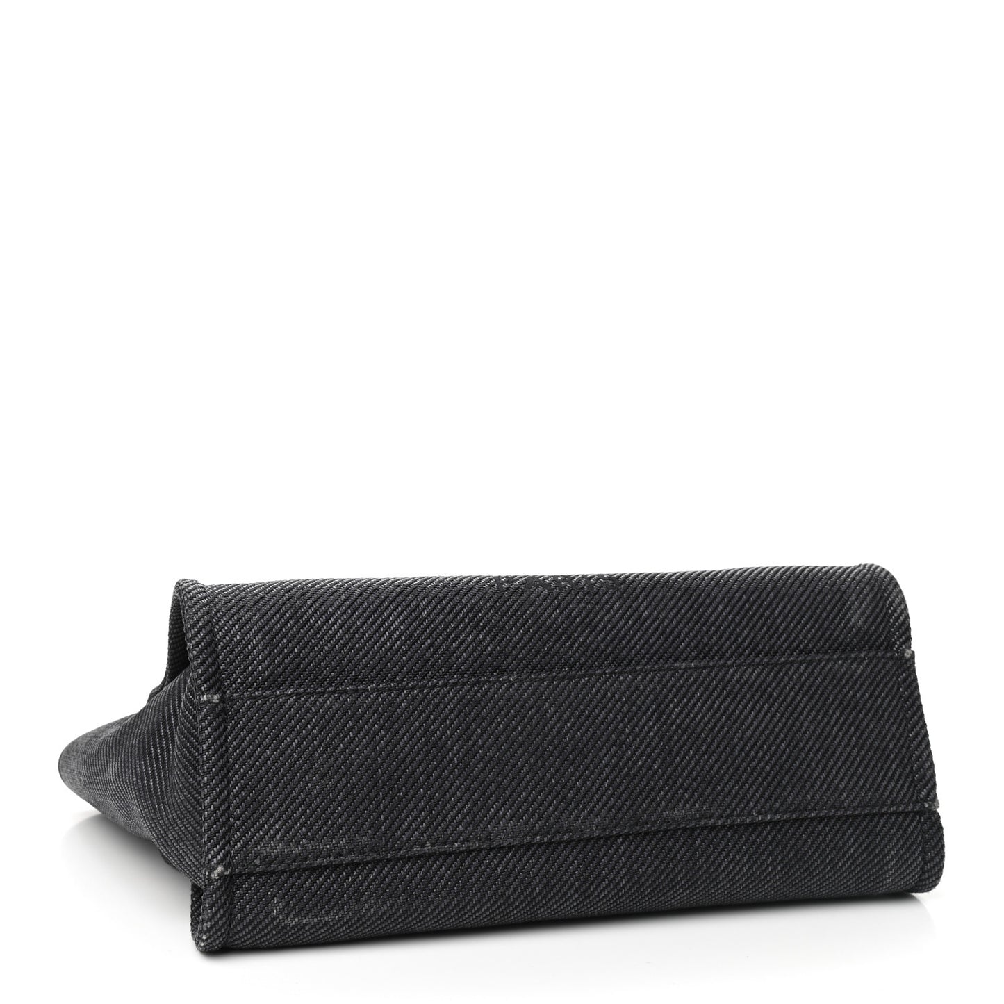 Mixed Fibers Calfskin Small Deauville Tote Black