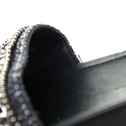 Chanel Tweed Lambskin Chain Flat Sandals 36 Silver 6 of 8