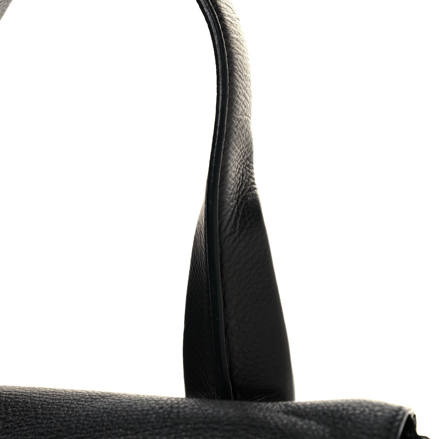 Grained Calfskin Medium Pandora Pure Flap Bag Black