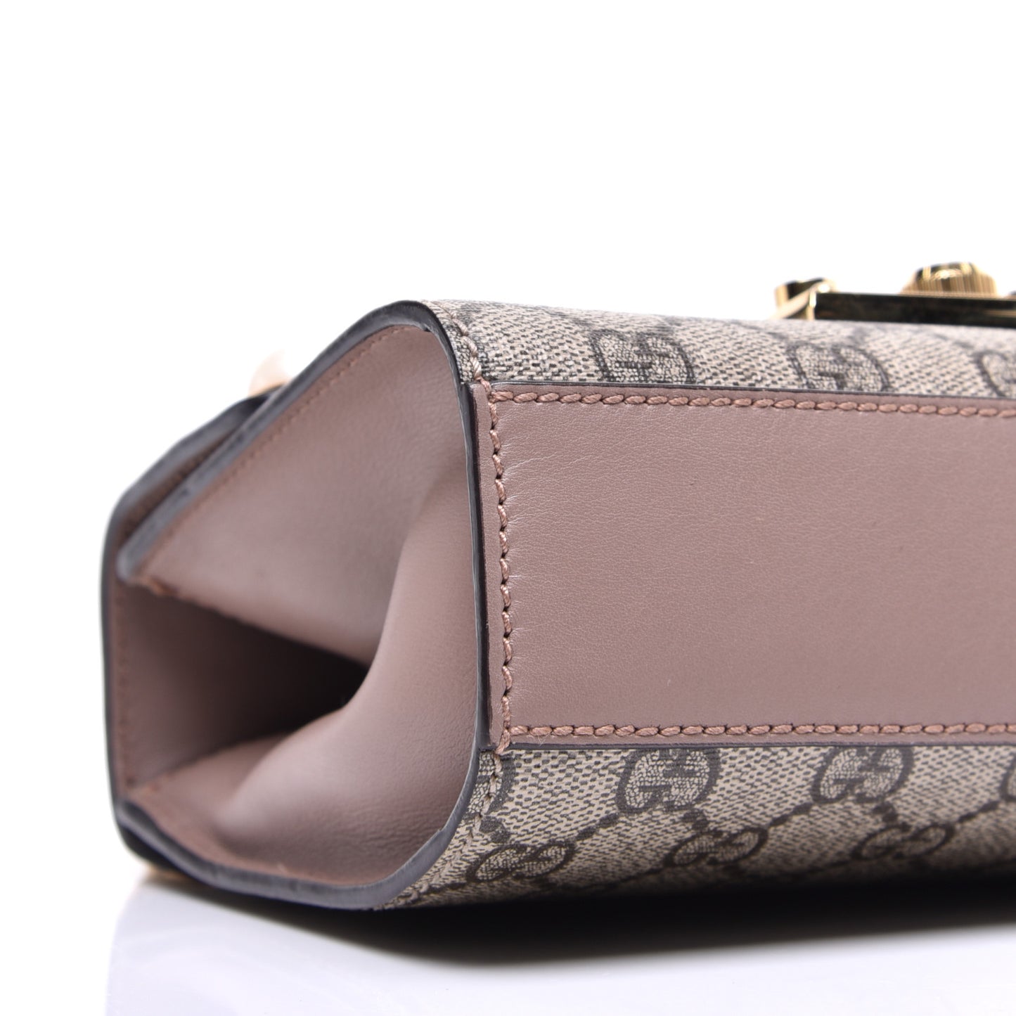 GG Supreme Monogram Studded Small Padlock Shoulder Bag Porcelain Rose