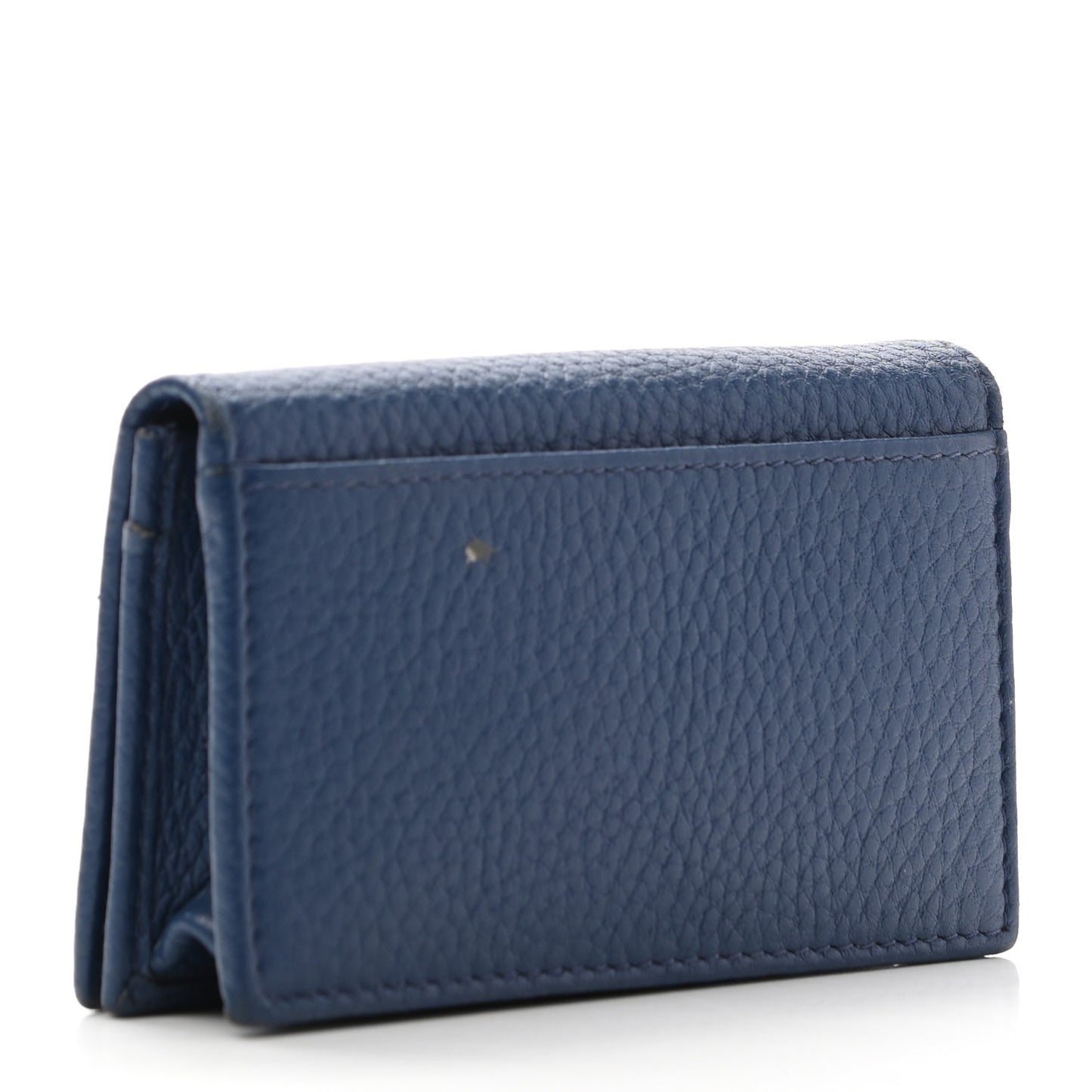 Vitello Grain Move Card Holder Bluette