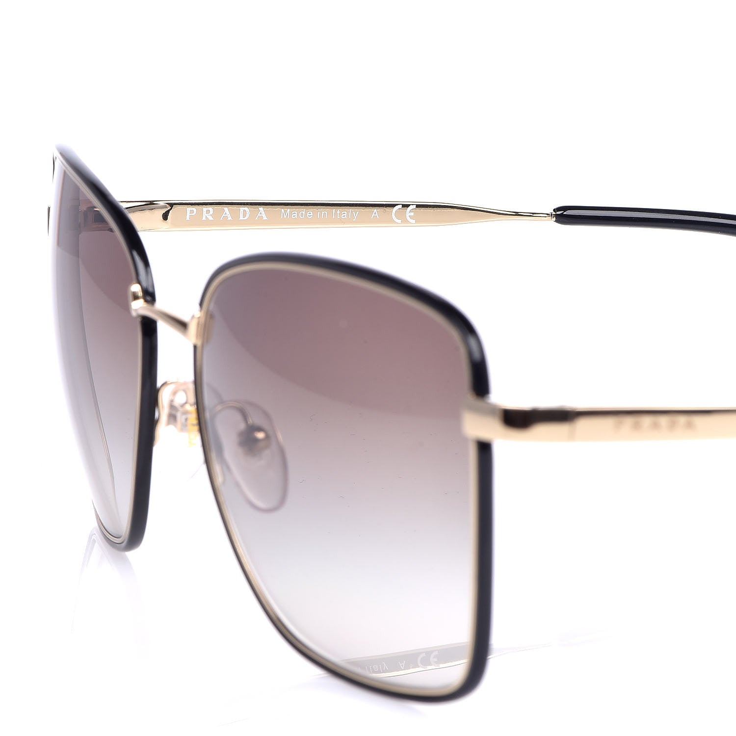 Prada Gradient Sunglasses SPR 52S Black Gold 5 of 9