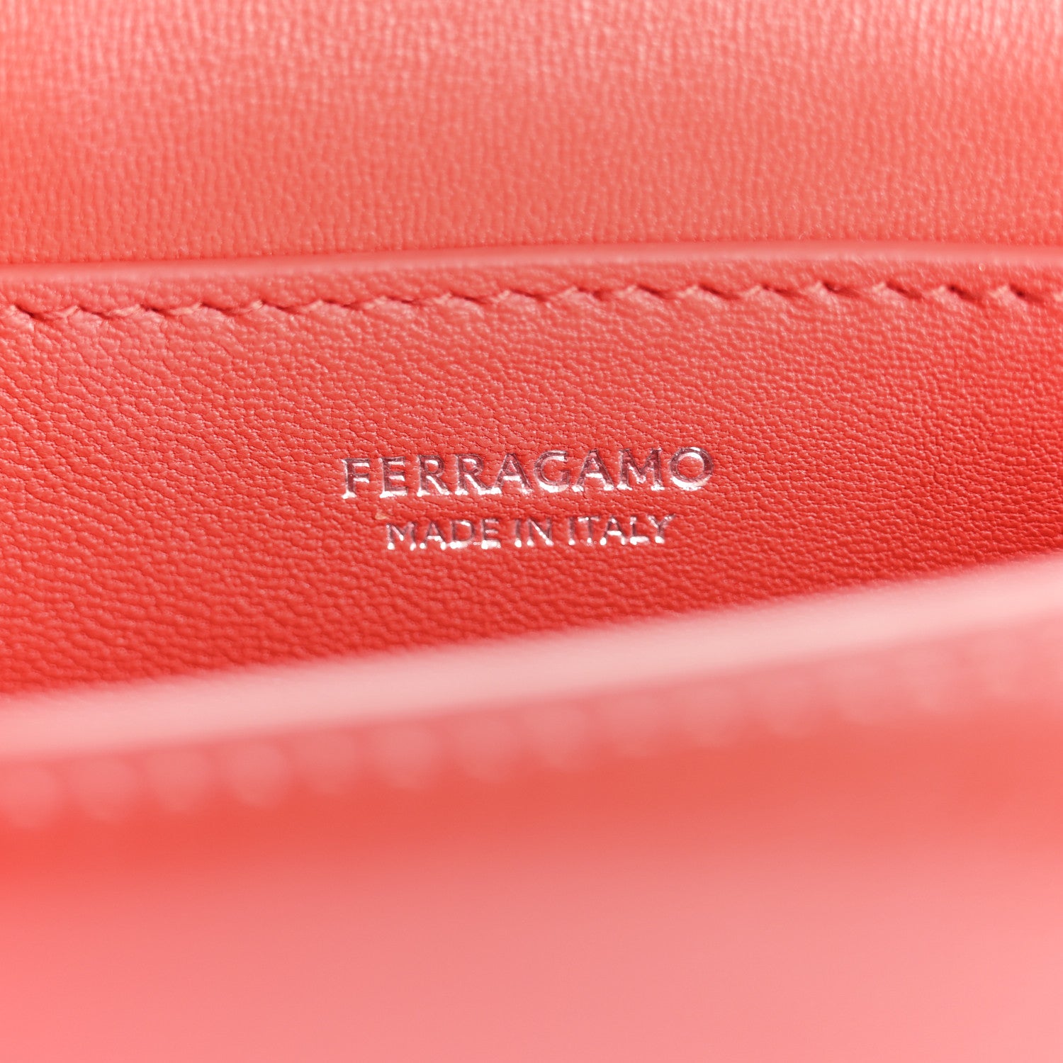 Salvatore Ferragamo Dappled Calfskin XS Fiamma Crossbody Flame Red 6 of 11