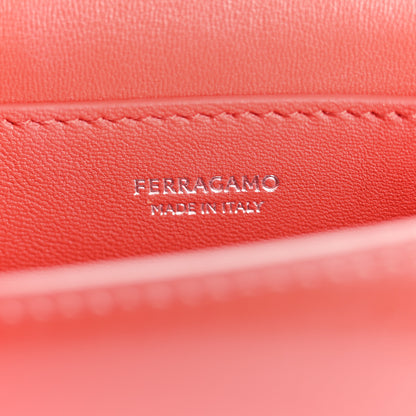 Salvatore Ferragamo Dappled Calfskin XS Fiamma Crossbody Flame Red 6 of 11