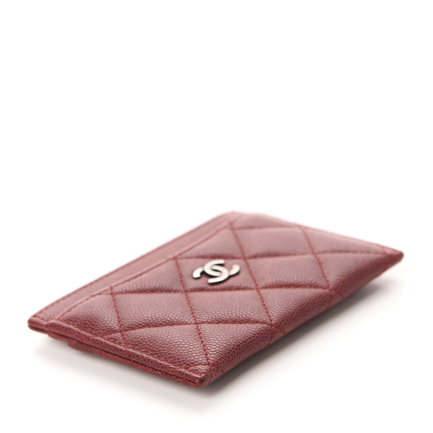 Chanel Caviar Quilted Card Holder Red 4 of 8