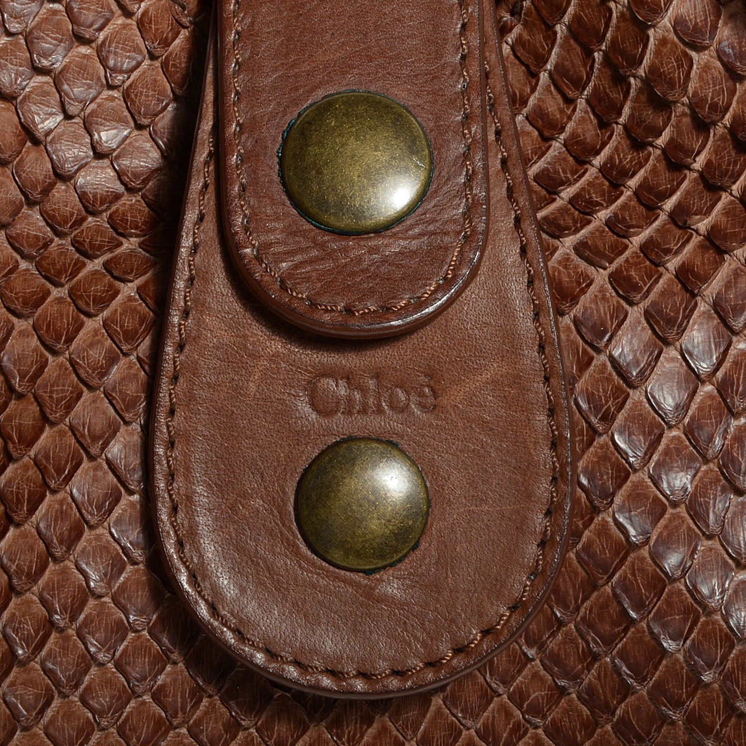Chloe Python Silverado Shoulder Bag Brown 8 of 8