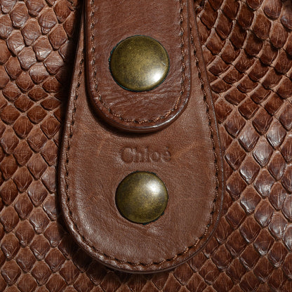 Chloe Python Silverado Shoulder Bag Brown 8 of 8