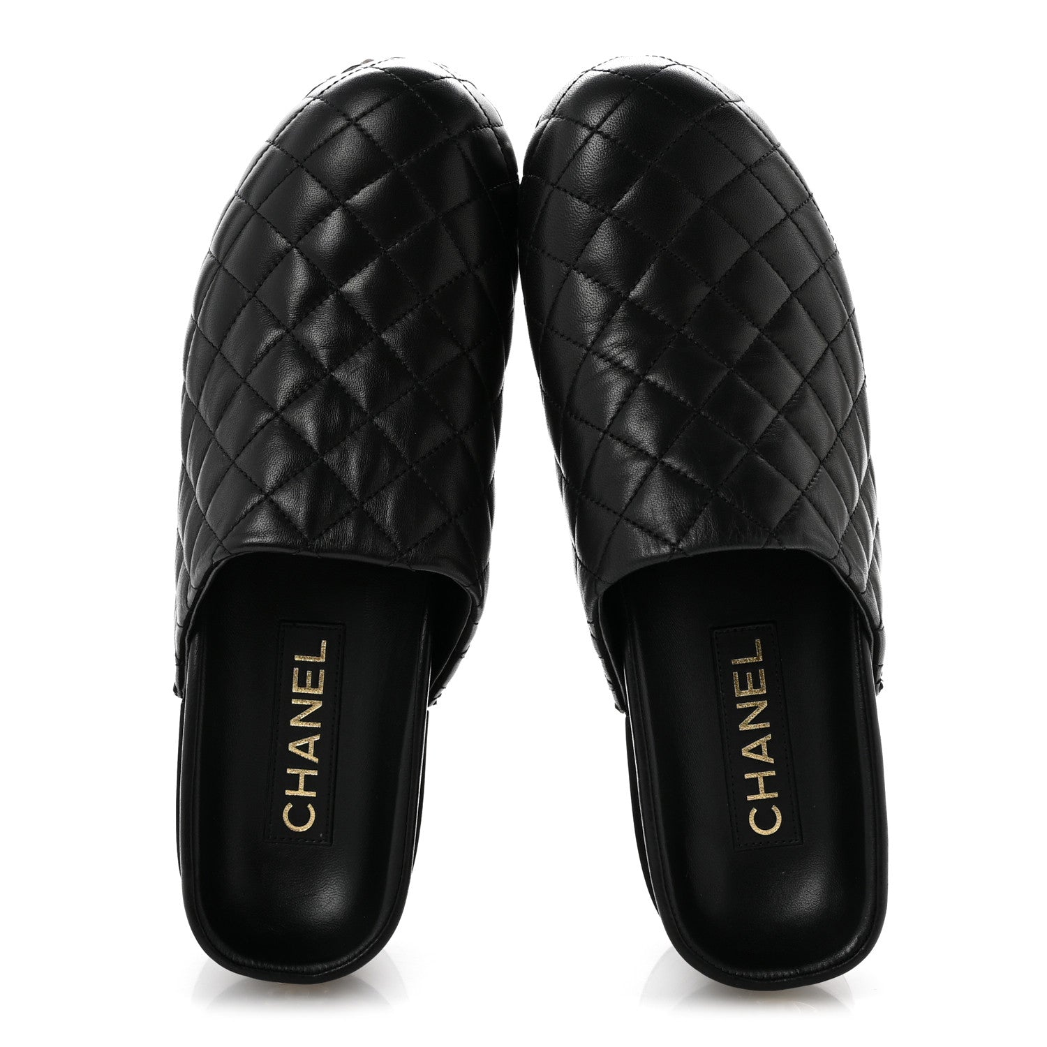 Chanel Lambskin Quilted CC Clogs 39 Black 2 of 12