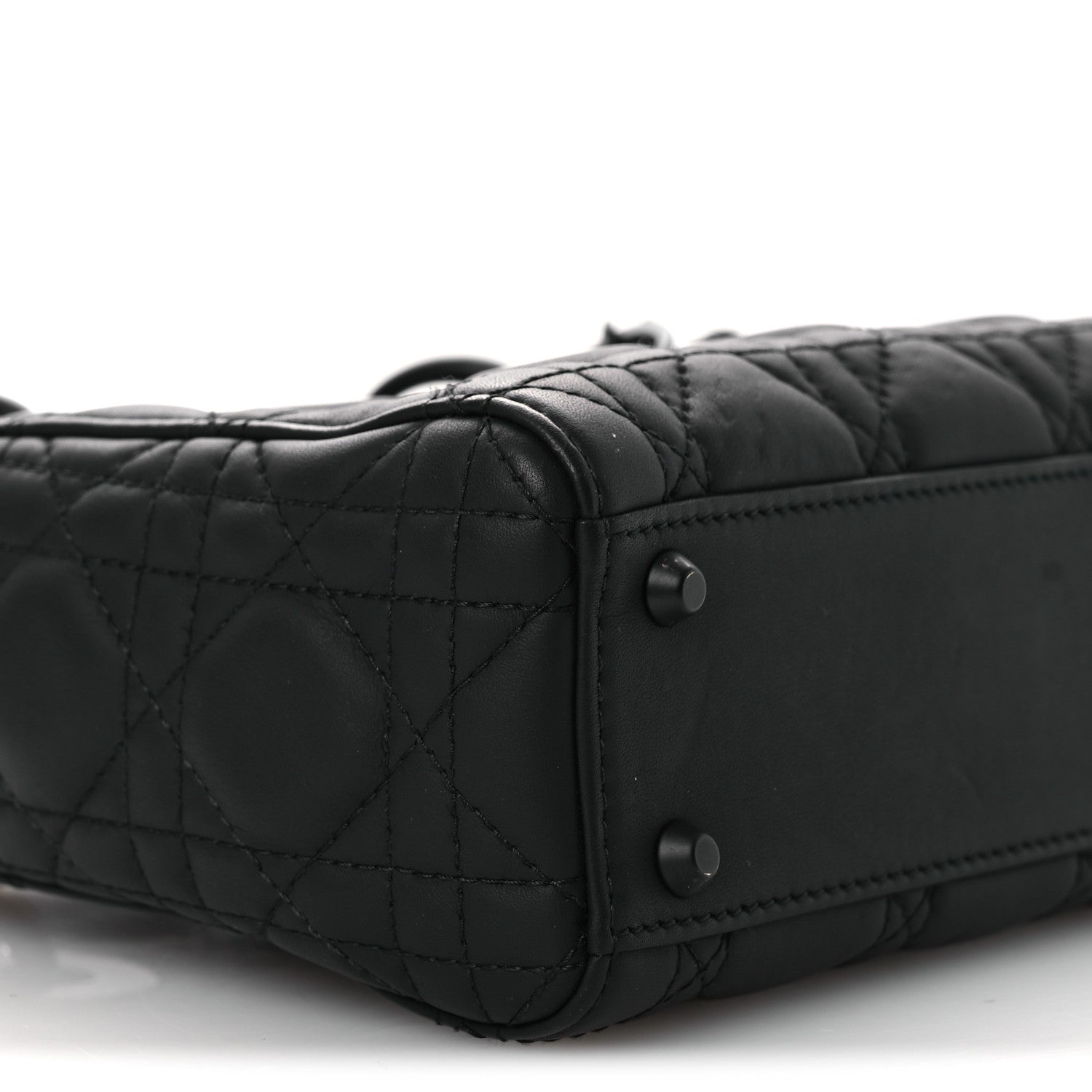 Christian Dior Ultra Matte Calfskin Cannage Mini Lady Dior Black 9 of 14