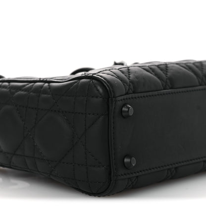 Christian Dior Ultra Matte Calfskin Cannage Mini Lady Dior Black 9 of 14