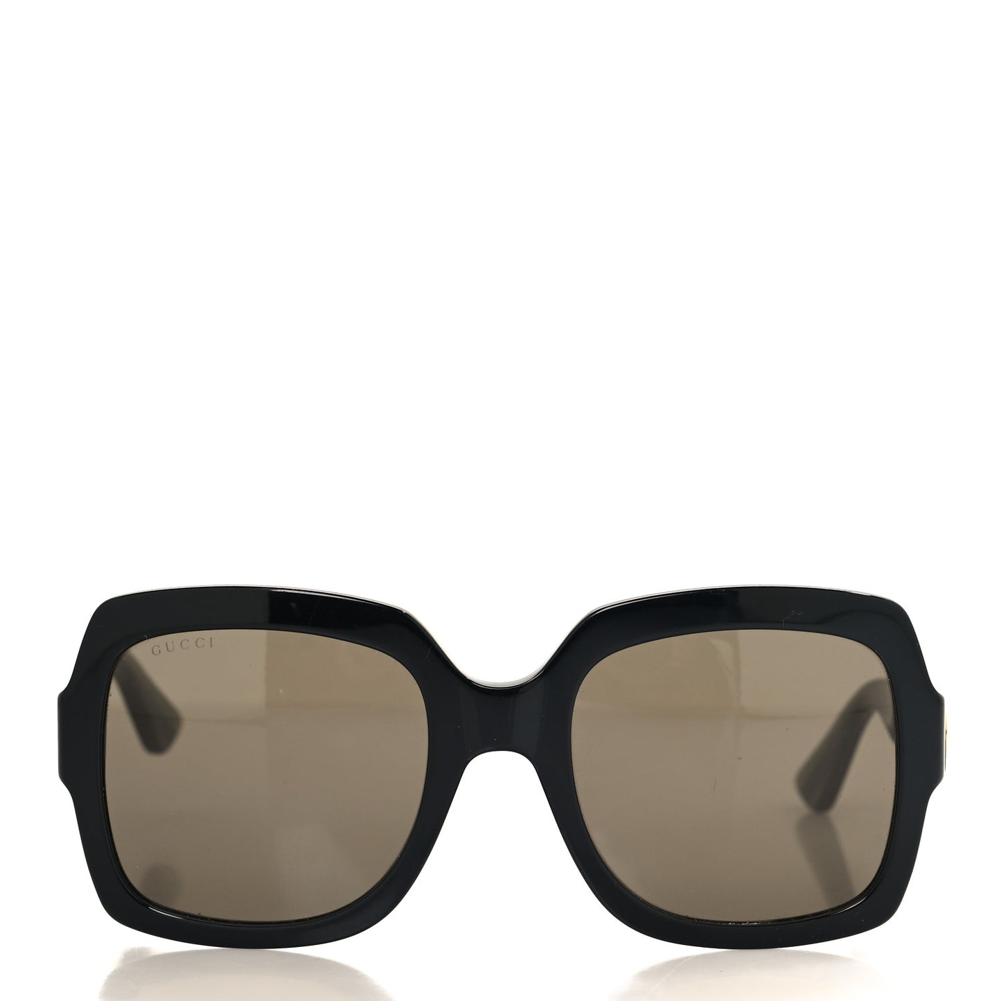Acetate Square Frame Web Glitter Sunglasses GG0036S Black Green