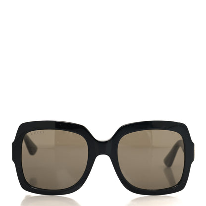 Gucci Acetate Square Frame Web Glitter Sunglasses GG0036S Black Green 2 of 7