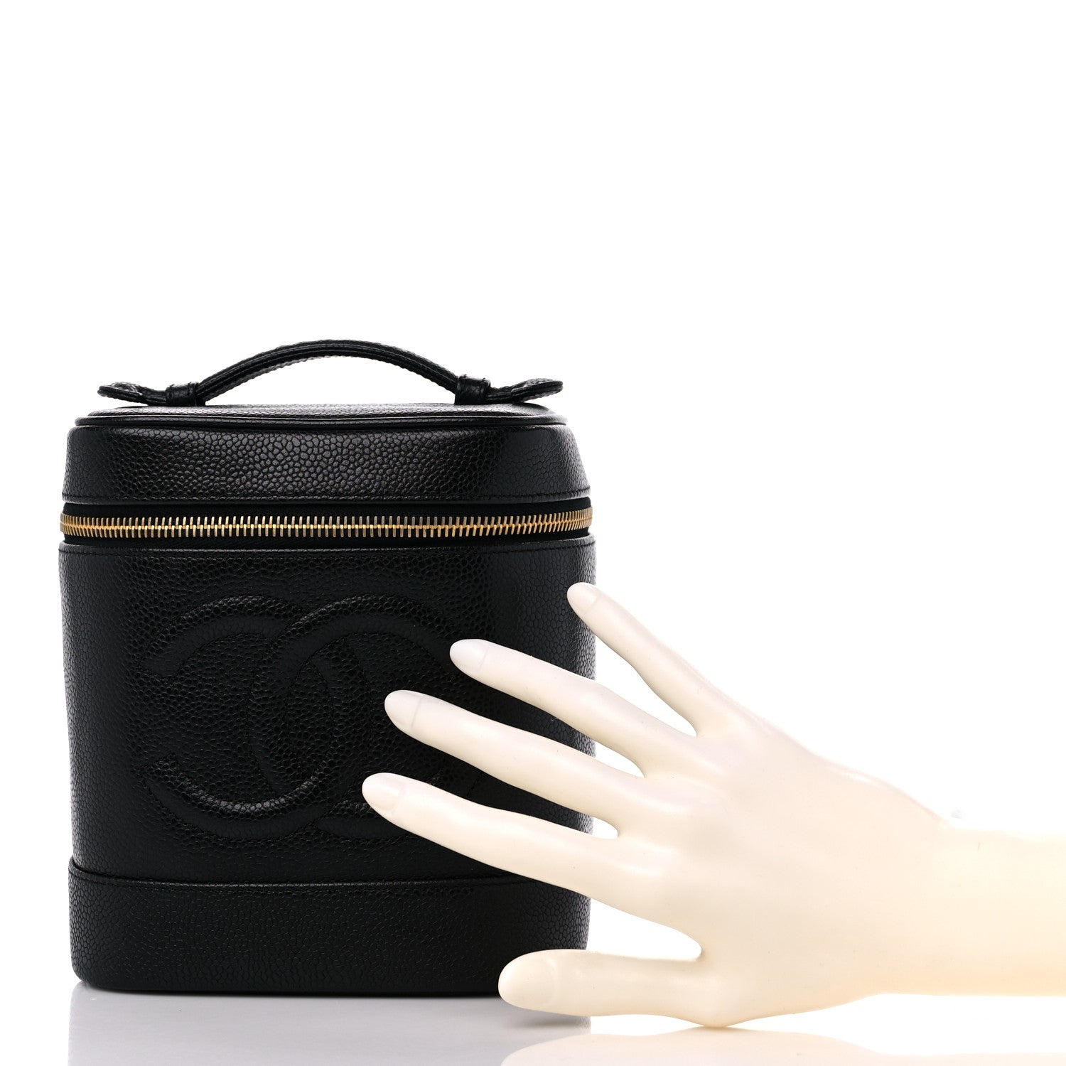 Chanel Caviar Vanity Cosmetic Case Black 2 of 14