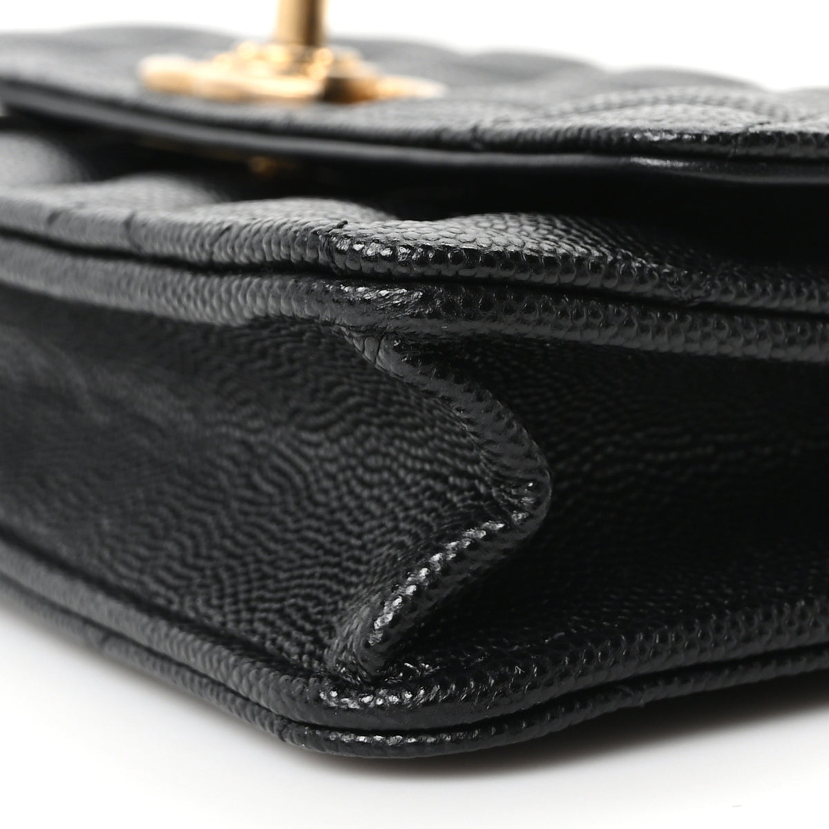Chanel Caviar Quilted Camellia Wallet On Chain WOC Black 11 of 12