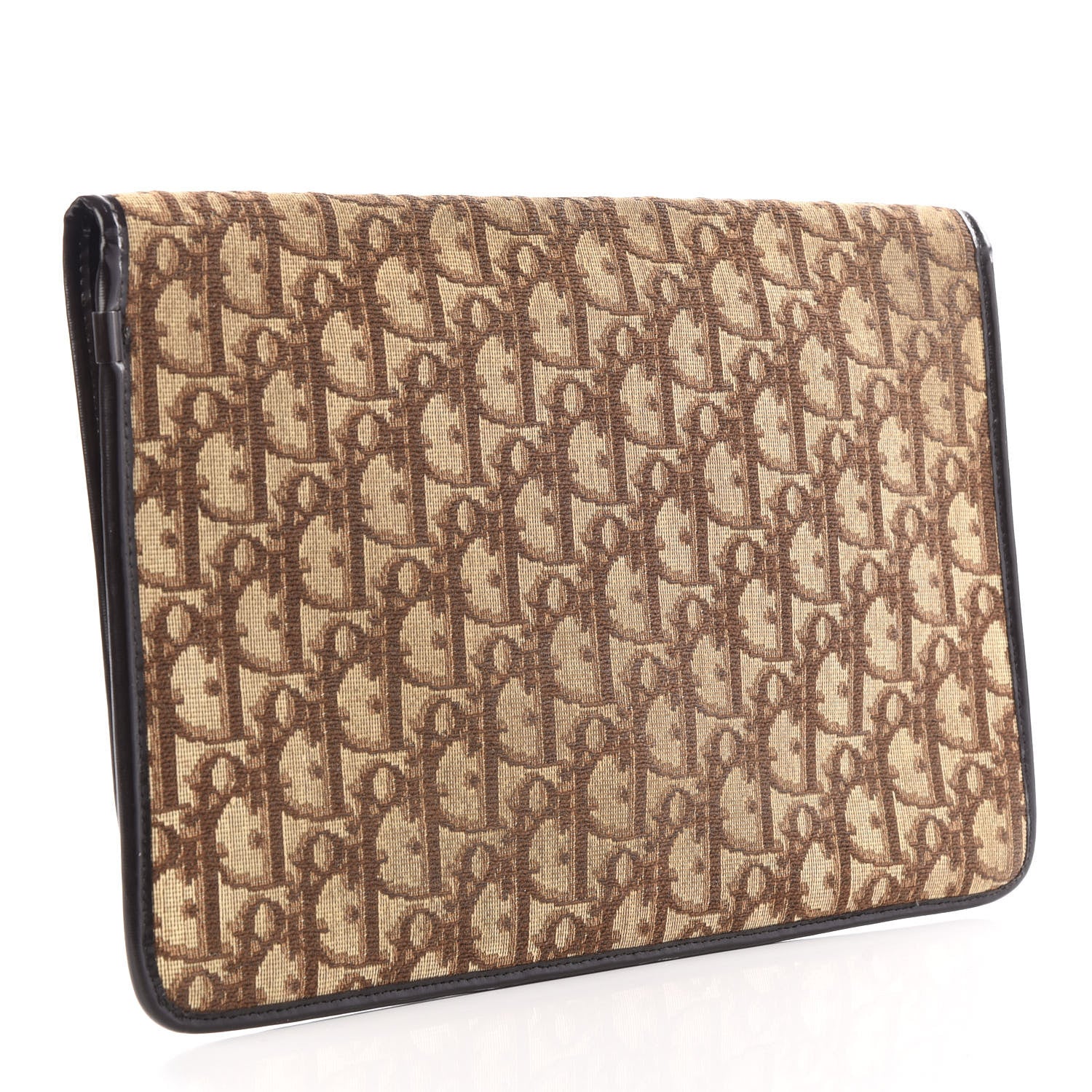 Christian Dior Monogram Flap Clutch Brown 2 of 9