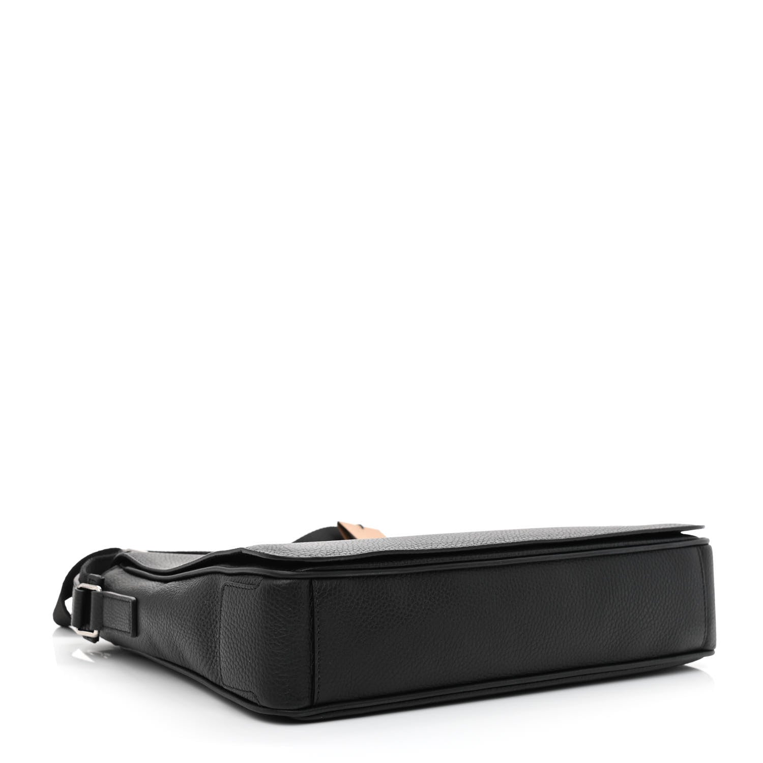 Burberry Grainy Calfskin Embossed Bruno Messenger Black 4 of 12
