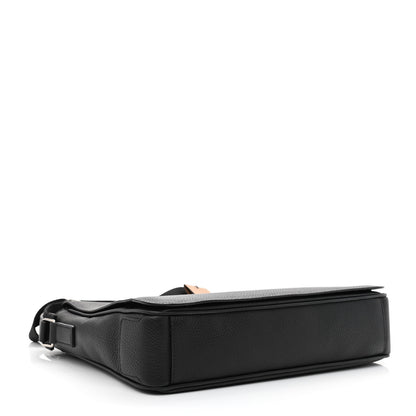Burberry Grainy Calfskin Embossed Bruno Messenger Black 4 of 12