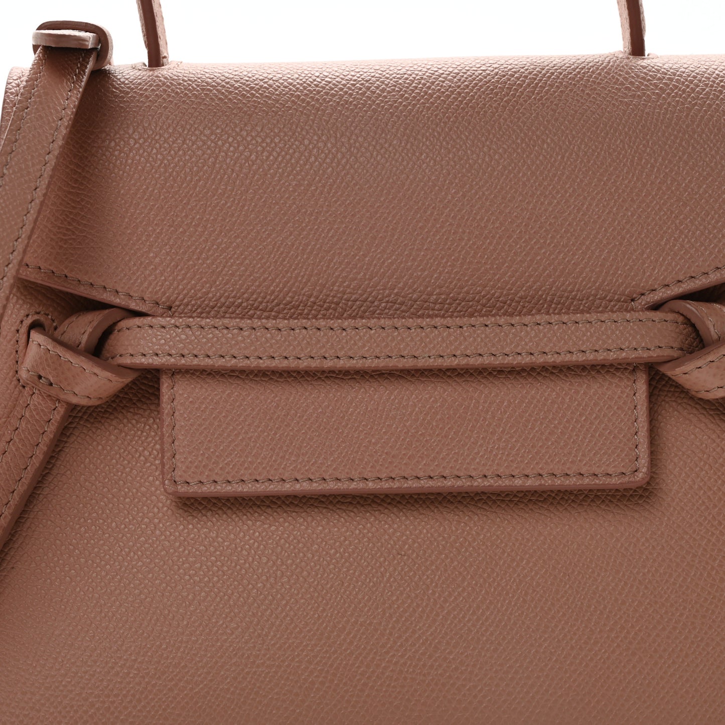 Grained Calfskin Nano Belt Bag Vintage Pink