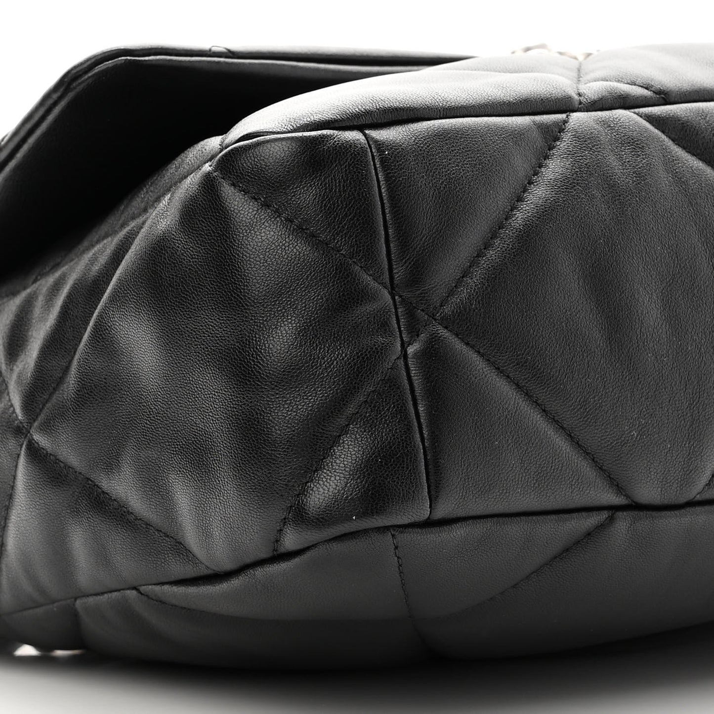 Lambskin Quilted Large Chanel 19 Flap Black
