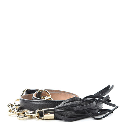 Gucci Calfskin Horsebit Tassel Belt 80 32 Black 1 of 4