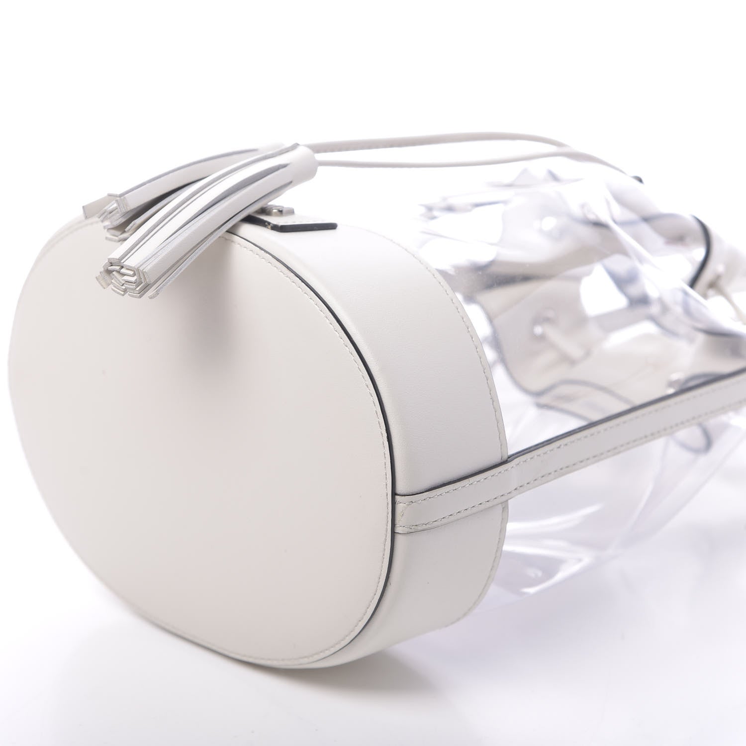 Miu Miu Transparent Drawstring Bucket Bag White 10 of 10