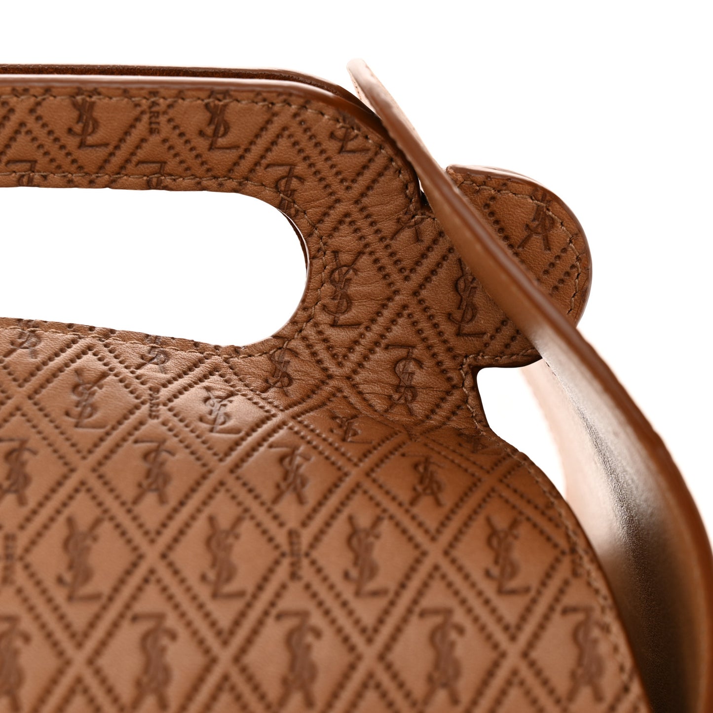 Calfskin Monogram Take Away Box Dusty Vintage Brown Gold
