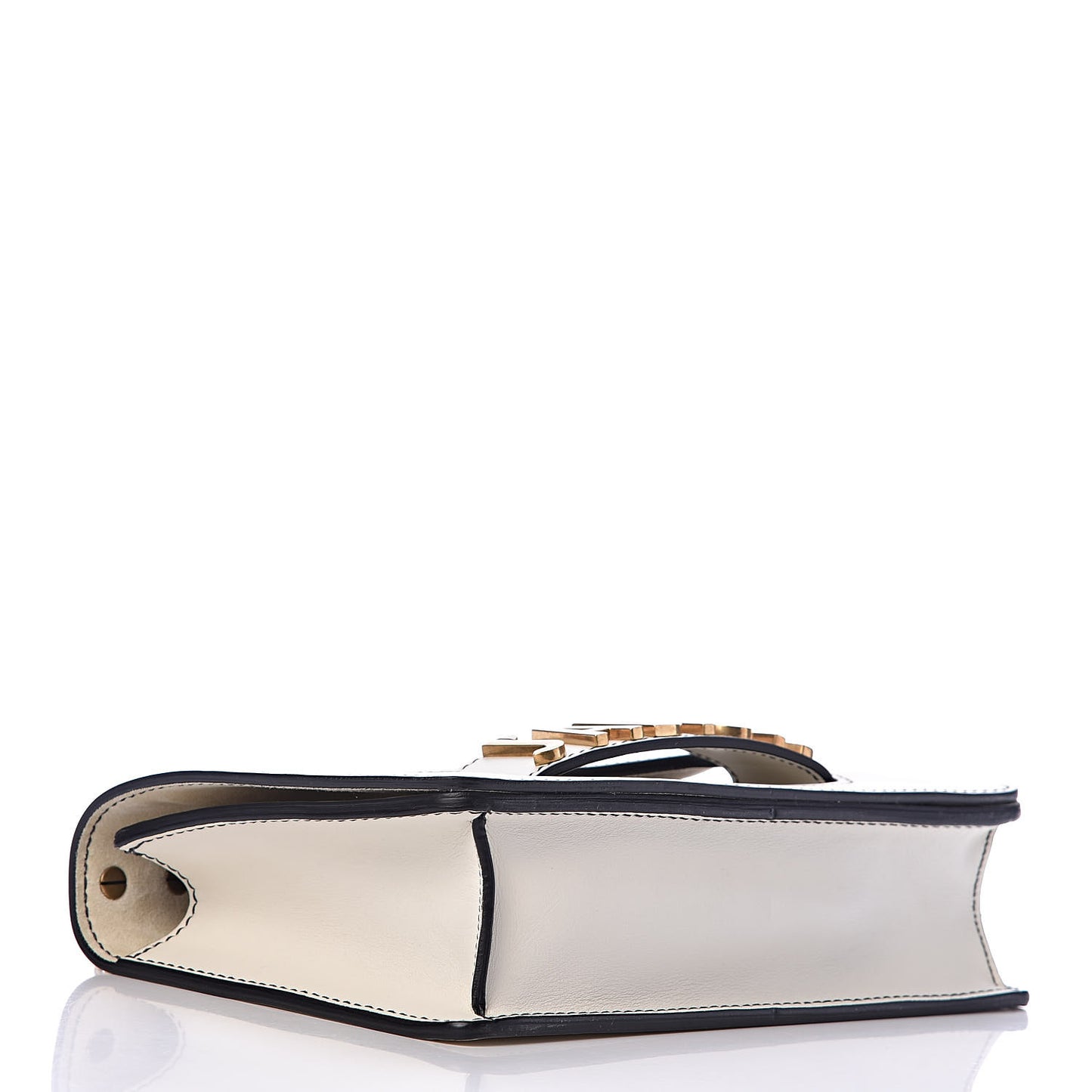 Calfskin J'Adior Chain Flap Bag Off White