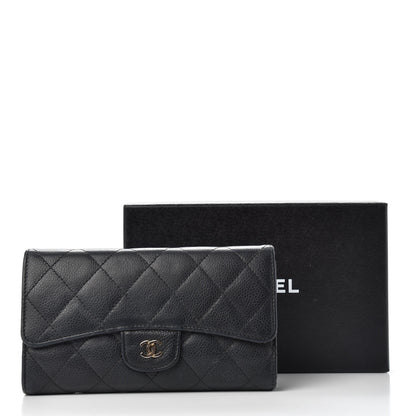 Chanel Caviar Quilted Large Flap Wallet Black 8 of 8