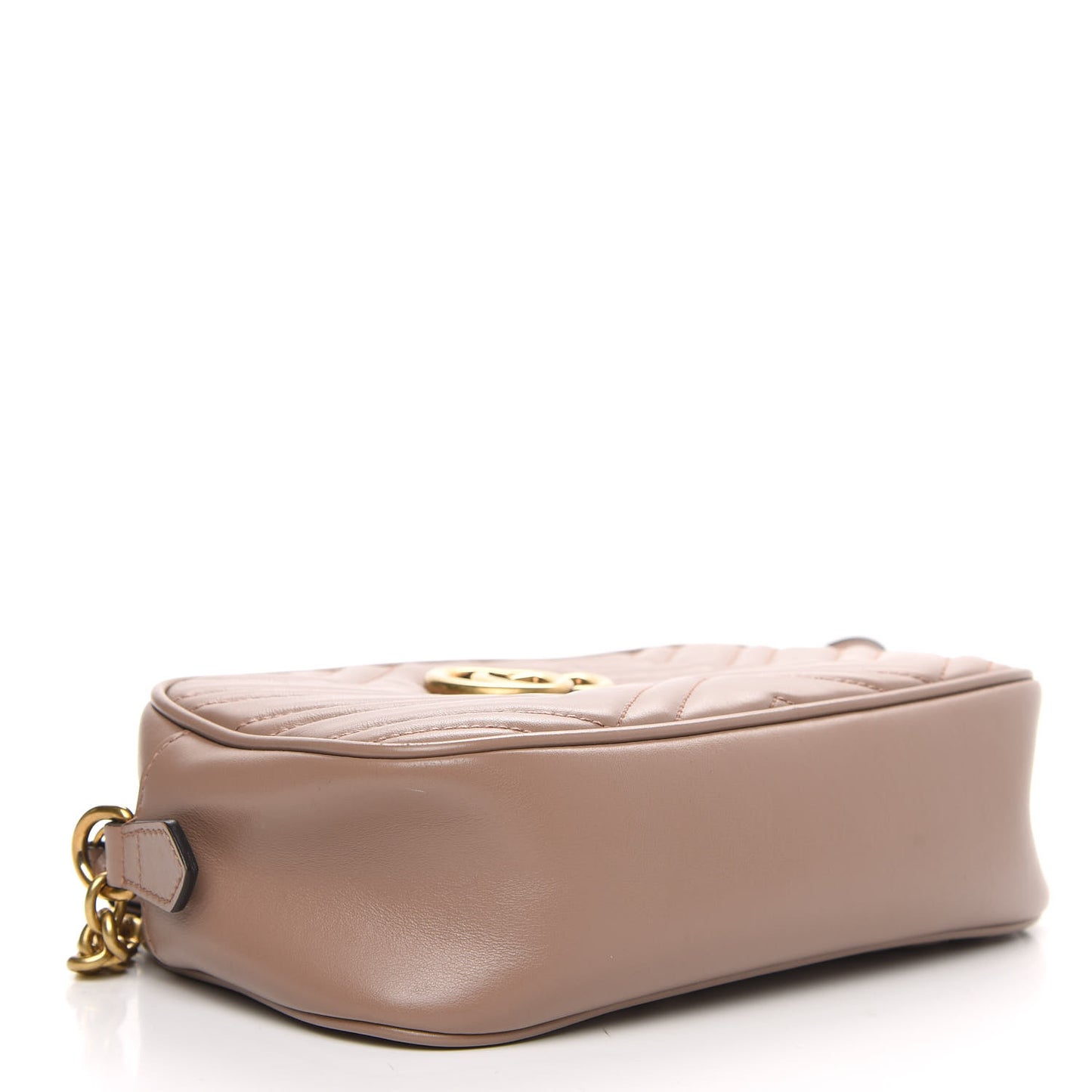 Calfskin Matelasse Small GG Marmont Chain Shoulder Bag Porcelain Rose