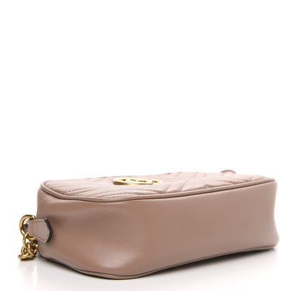 Gucci Calfskin Matelasse Small GG Marmont Chain Shoulder Bag Porcelain Rose 4 of 12