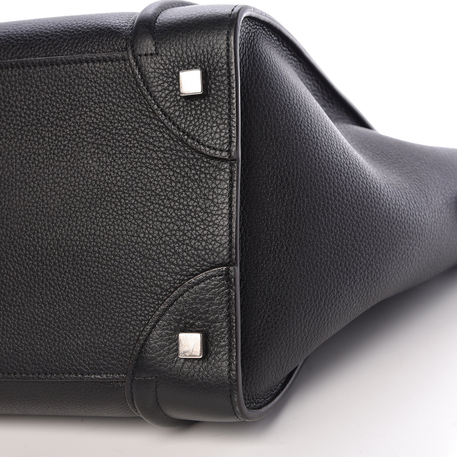 Celine Drummed Calfskin Mini Luggage Black 10 of 17