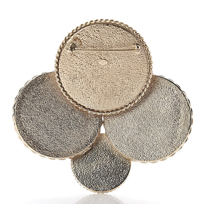 Chanel Logo Button Brooch Gold 3 of 5