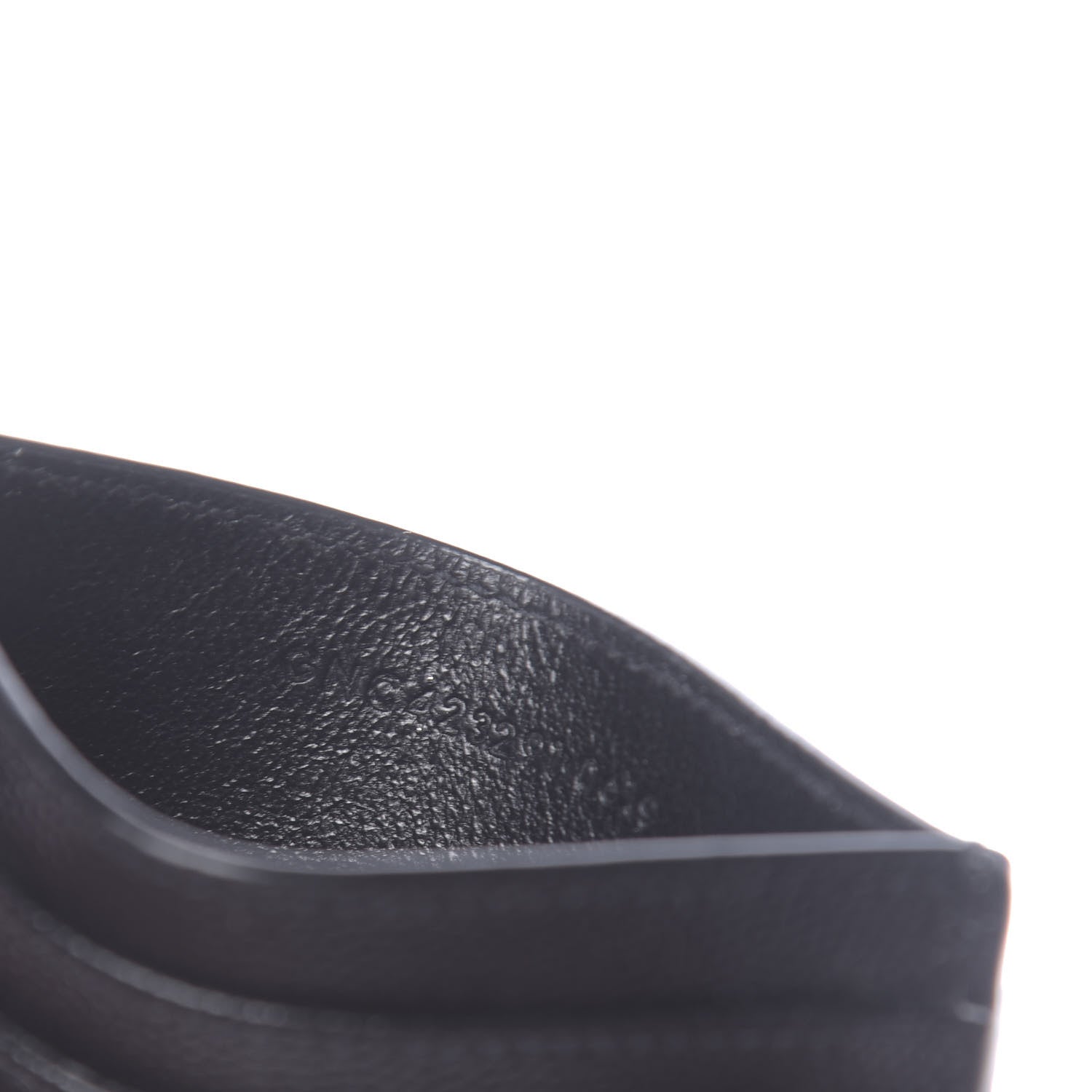 Saint Laurent Grain De Poudre Matelasse Chevron Monogram Credit Card Case Black 7 of 8