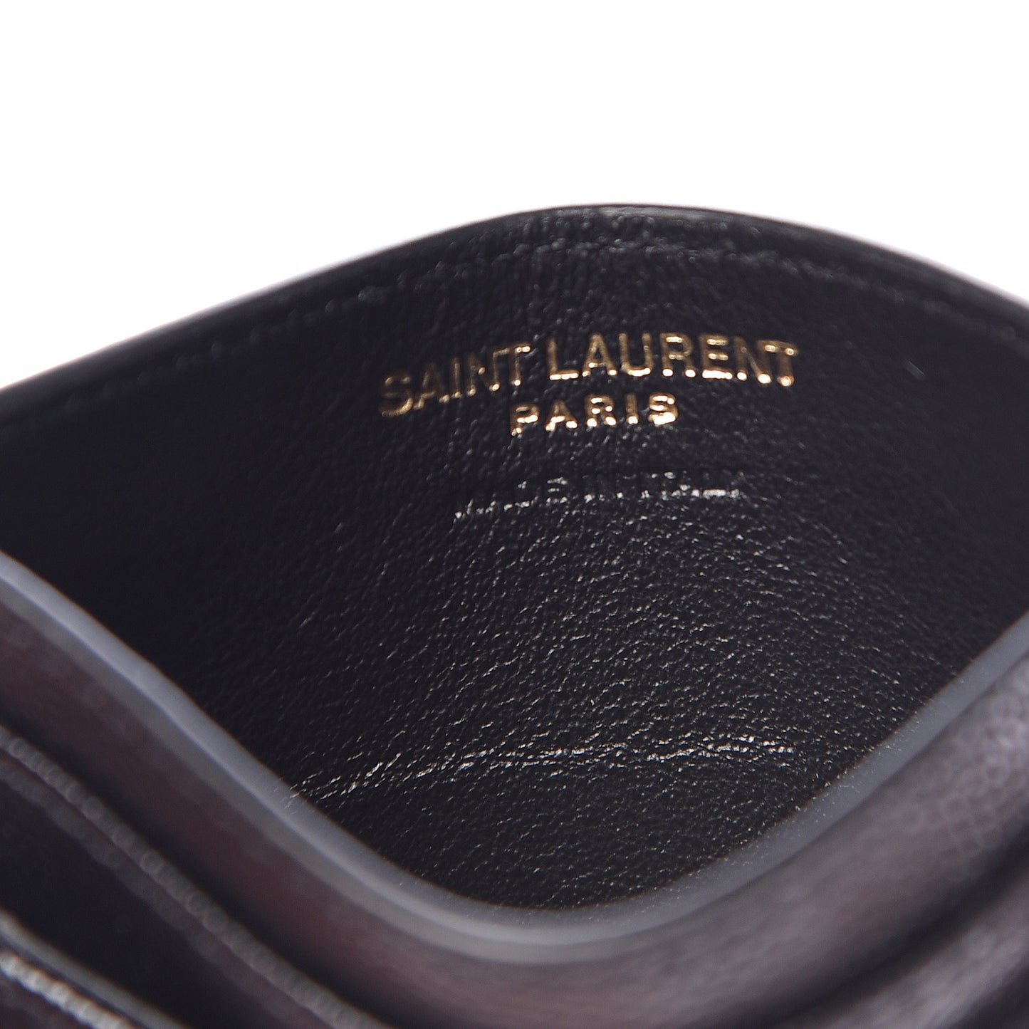 Grain De Poudre Matelasse Chevron Monogram Credit Card Case Black