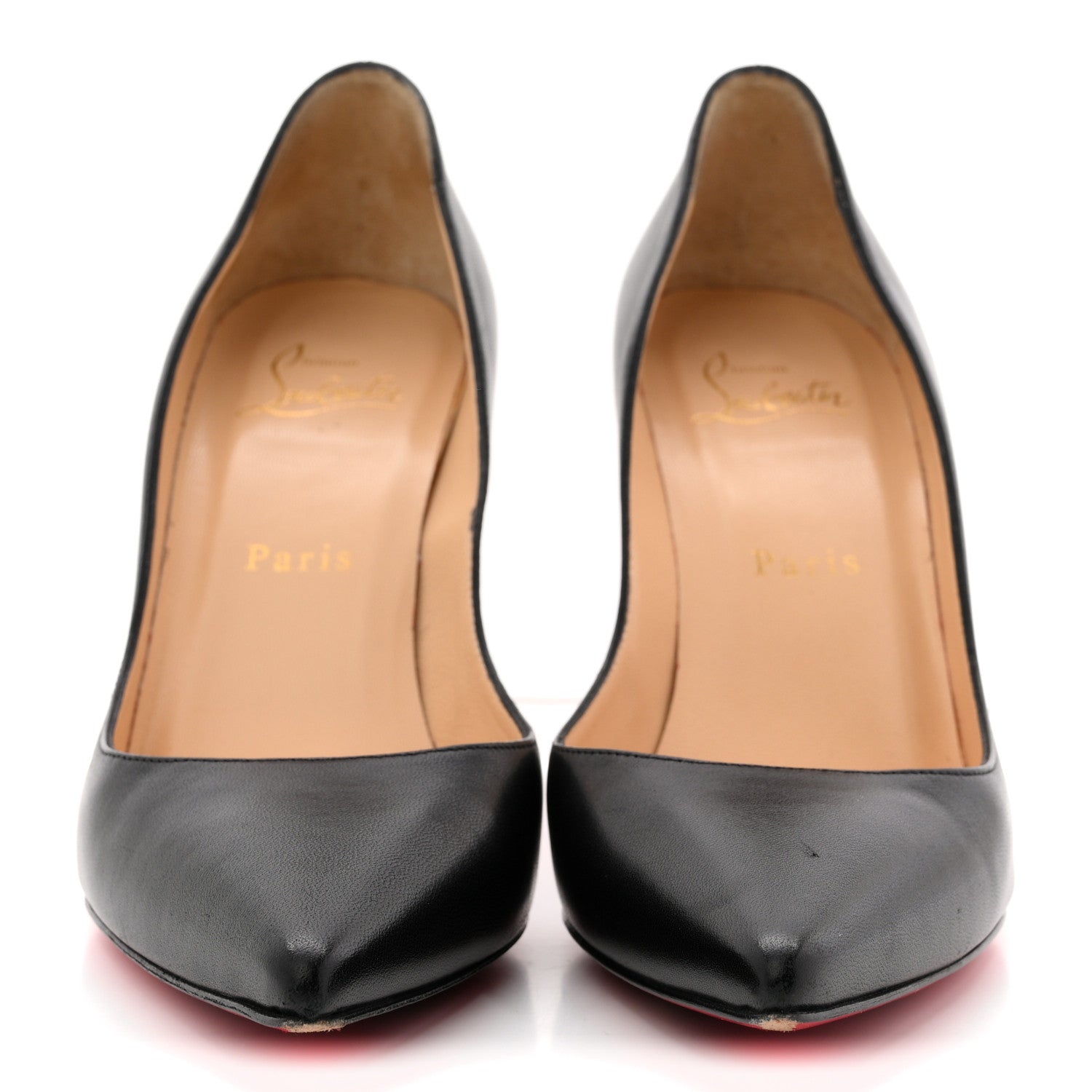 Christian Louboutin Shiny Nappa Apostrophy 100 Pumps 37.5 Black 3 of 13