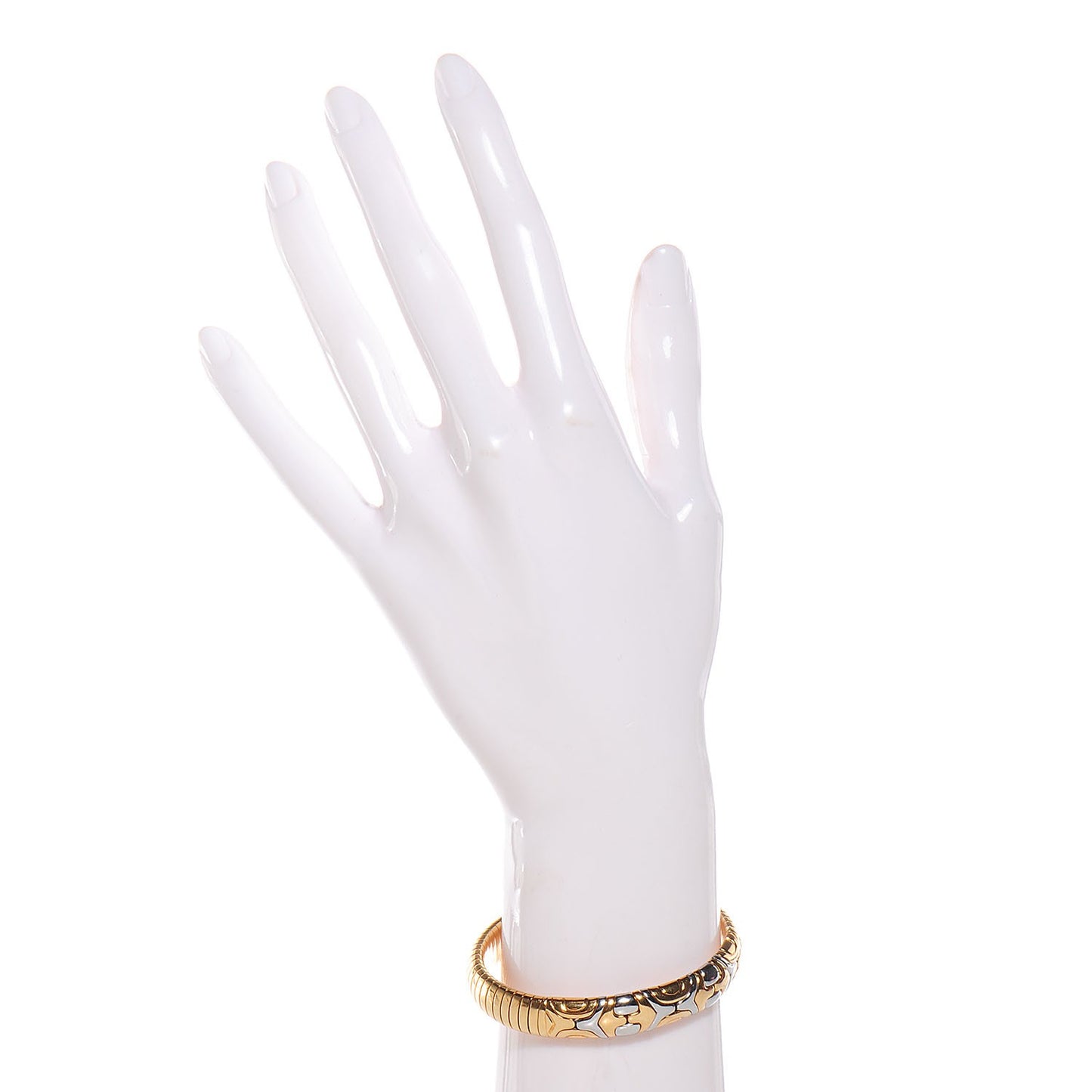 18K Yellow Gold Stainless Steel 10mm Parentesi Bracelet