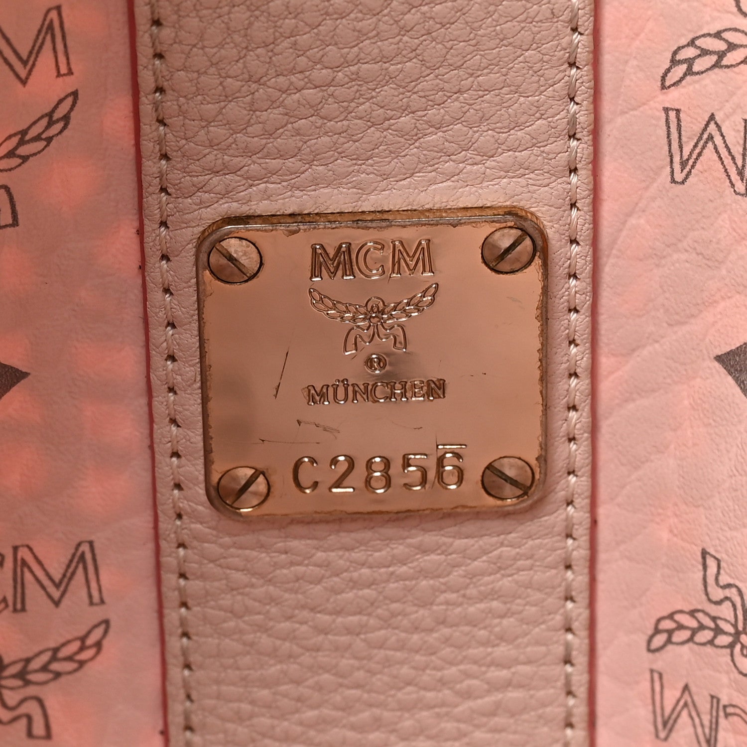 MCM Visetos Medium Liz Reversible Shopper Tote Soft Pink 9 of 16