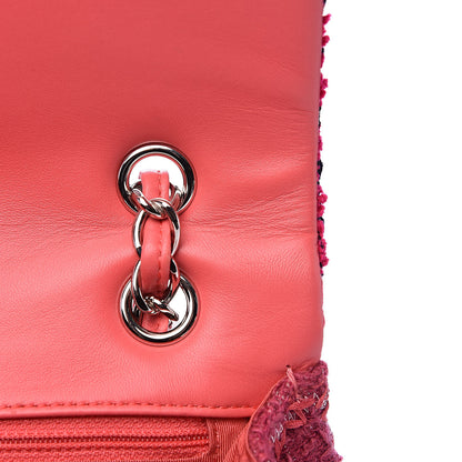 Chanel Tweed Patchwork Jumbo Single Flap Pink 11 of 12