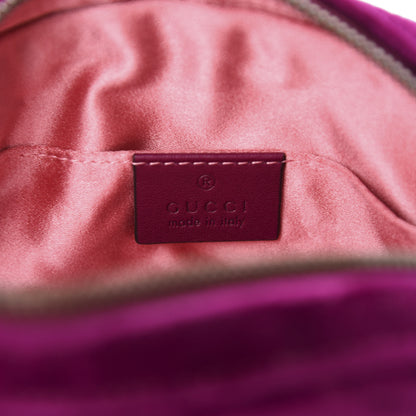 Gucci Velvet Matelasse GG Marmont Belt Bag 85 34 Fuchsia Violet Cyclamen 8 of 11