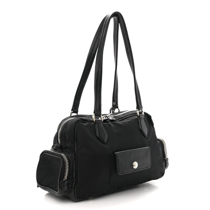 Prada Tessuto Nylon Shoulder Bag Black 3 of 12
