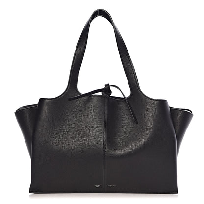 Celine Baby Grained Calfskin Medium Tri-Fold Bag Black 1 of 11