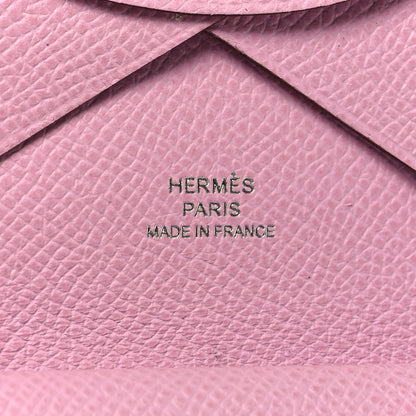 Hermes Epsom Calvi Duo Card Case Mauve Sylvestre 8 of 9