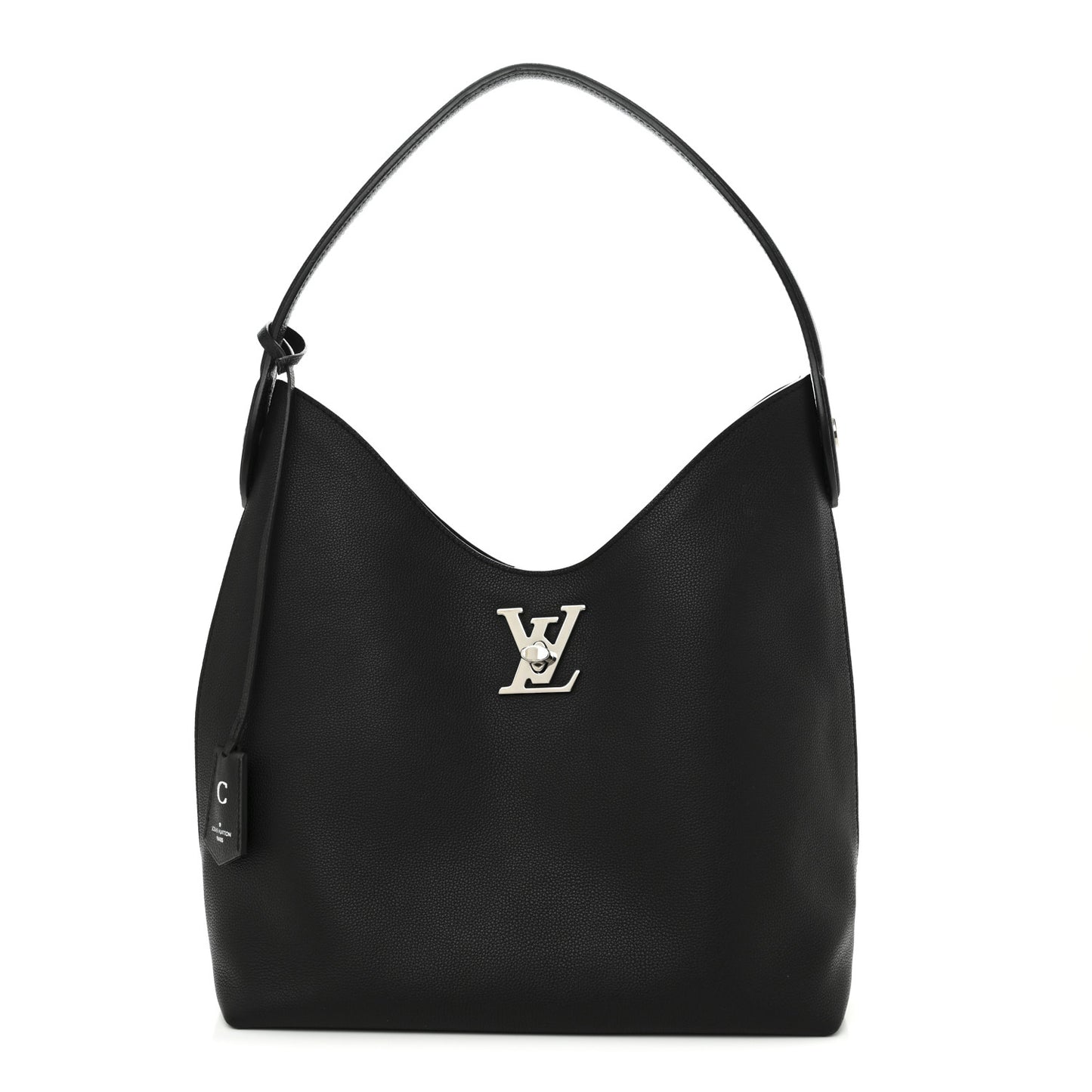 Calfskin Lockme Hobo Black
