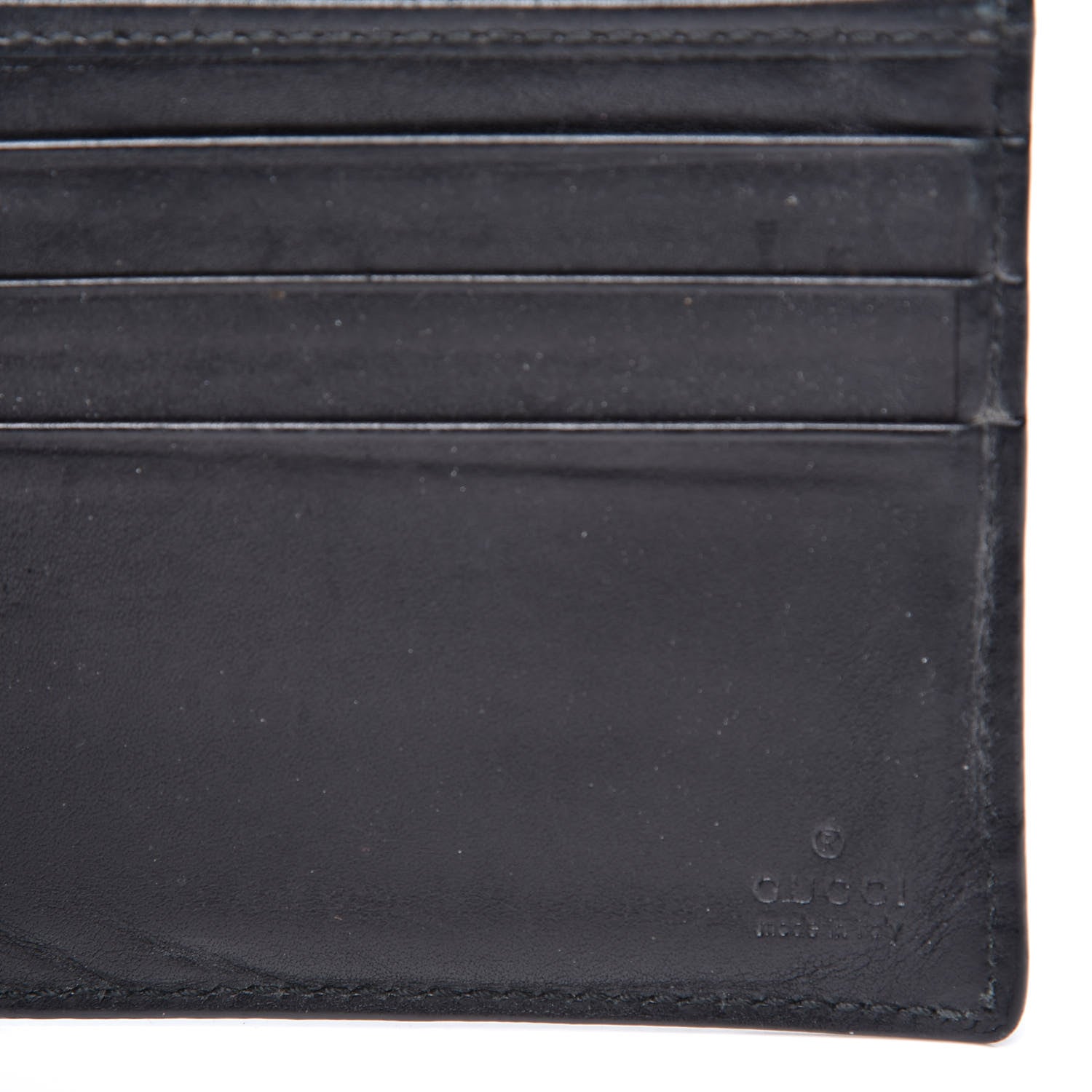 Gucci Guccissima Avel Bi-Fold Wallet Black 8 of 8